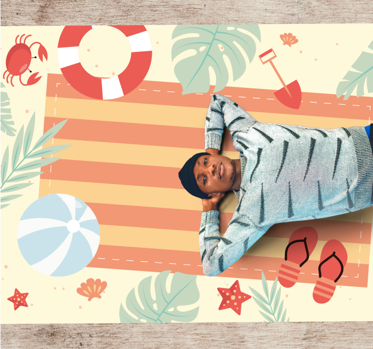 Vinyl Teppich kindlich sommerstimmungsszene - TenStickers