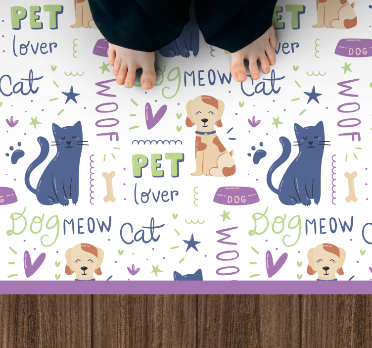 Vinyl Teppich Tiere tierliebhaber-thema - TenStickers