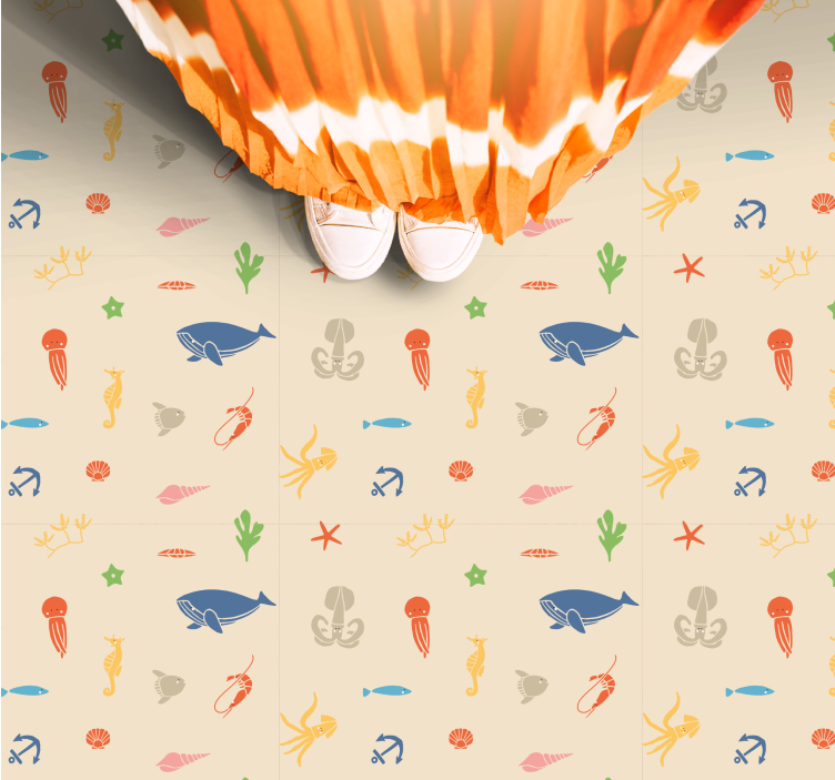 Vinyl Teppich kindlich unterwassererkundung - TenStickers