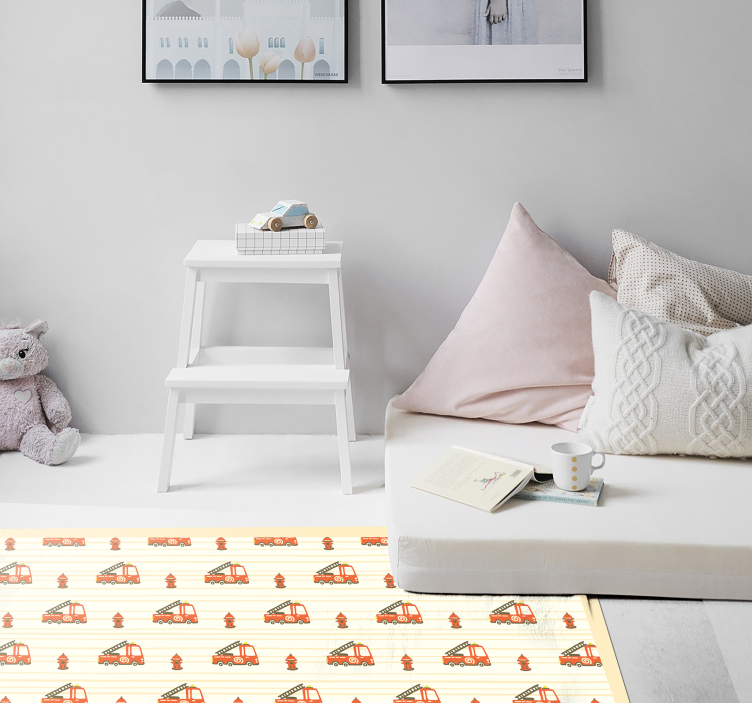 Vinyl Teppich kindlich verspieltes transportthema - TenStickers