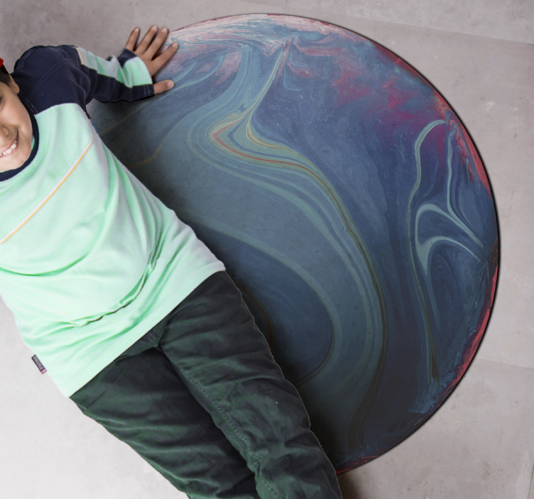 Vinyl Teppich kindlich wirbelnd marmoriert - TenStickers