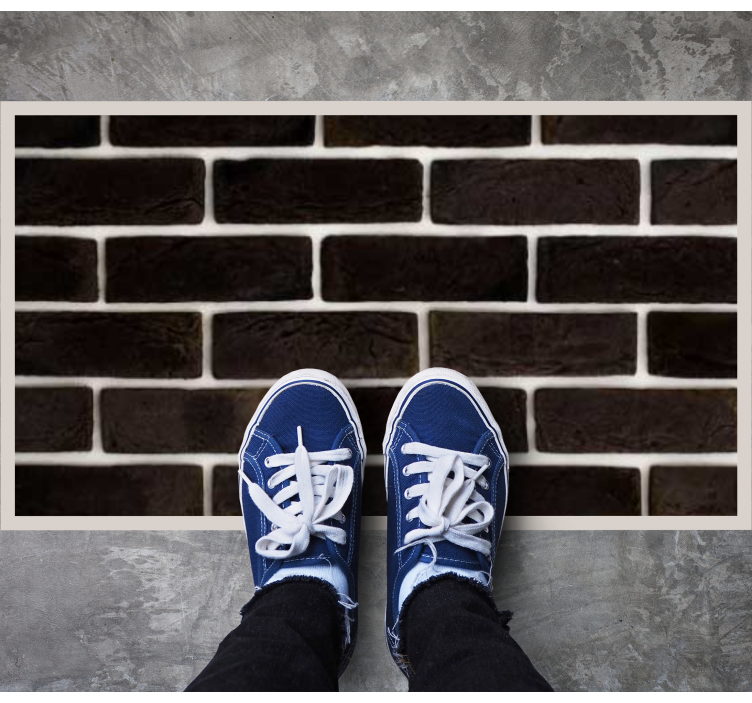 Vinyl Teppich Küche schwarzes Fliesenmuster - TenStickers