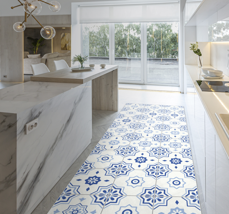 Vinylteppich modern Fliesenteppich bodenläufer - TenStickers