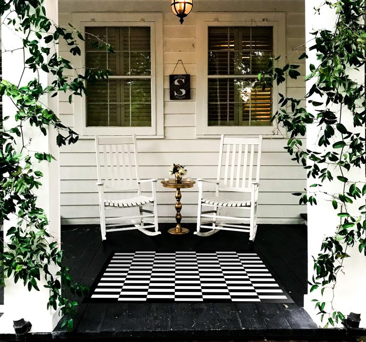 Vinylteppich geometrisch Optische täuschungsstreifen - TenStickers