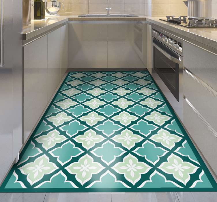 Vinylteppich modern Retro fliesen Muster vinyl teppich - TenStickers