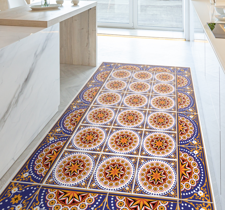 Vinyl Teppich Küche formen mehrfarbig - TenStickers