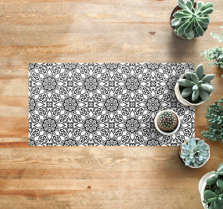 Vinyl Teppich Mandala botanisches motiv - TenStickers