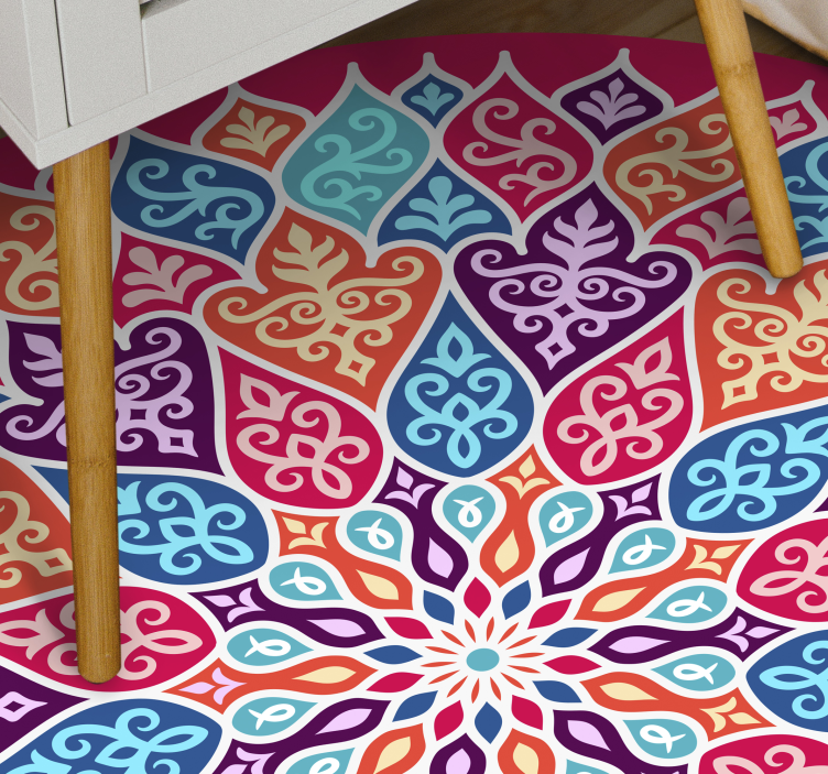 Vinyl Teppich Mandala buntes mandala motiv - TenStickers