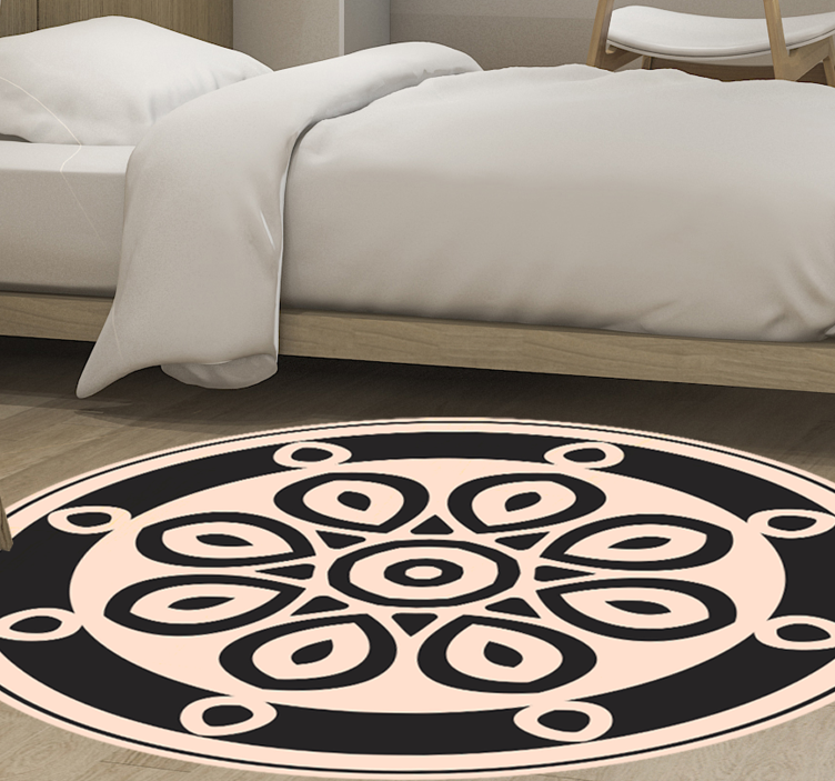 Vinyl teppich mandala elegantes rundmotiv - TenStickers