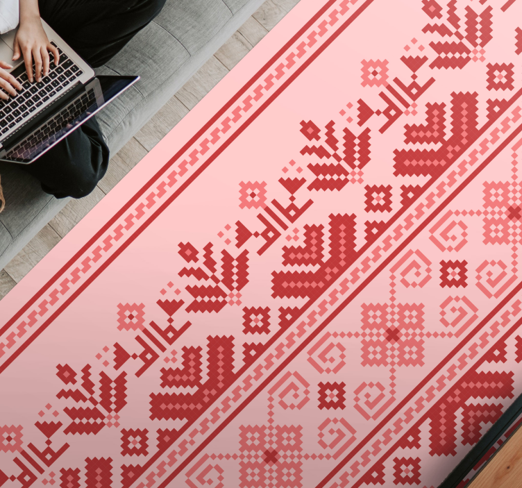 Vinyl Teppich Mandala ethnisches ornamentmuster - TenStickers