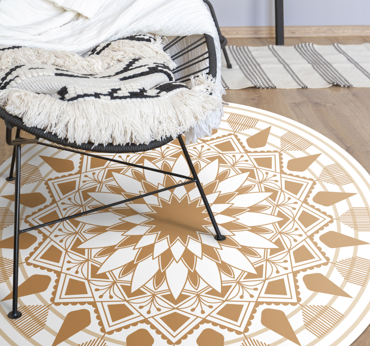 Vinyl Teppich Mandala komplexe geometrische anordnung - TenStickers