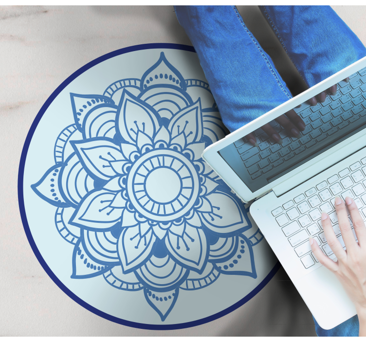 Vinyl Teppich Mandala kompliziertes blumenmotiv - TenStickers