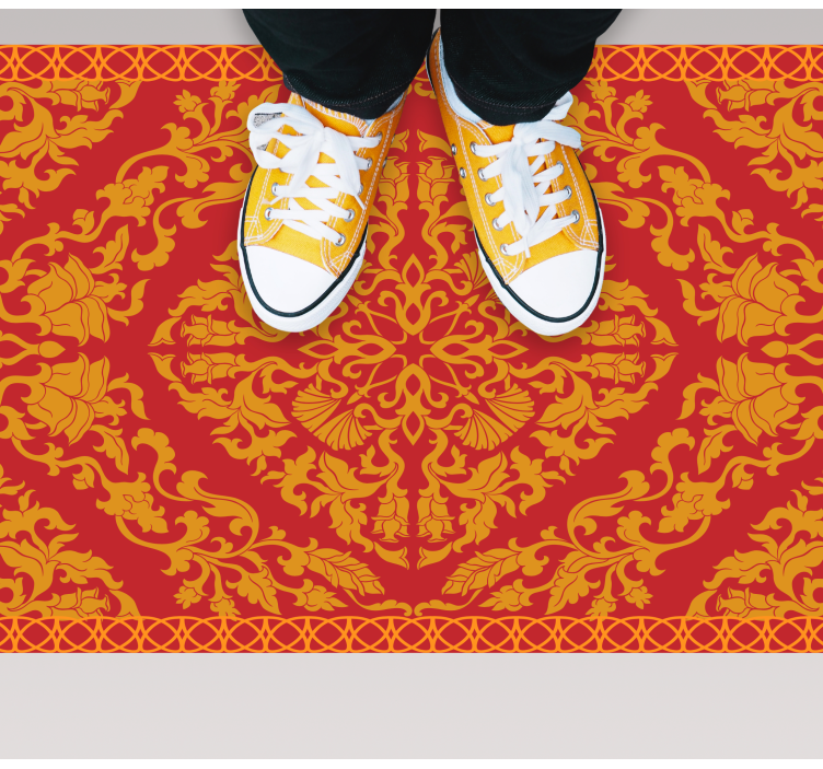 Vinyl Teppich Mandala kompliziertes florales element - TenStickers