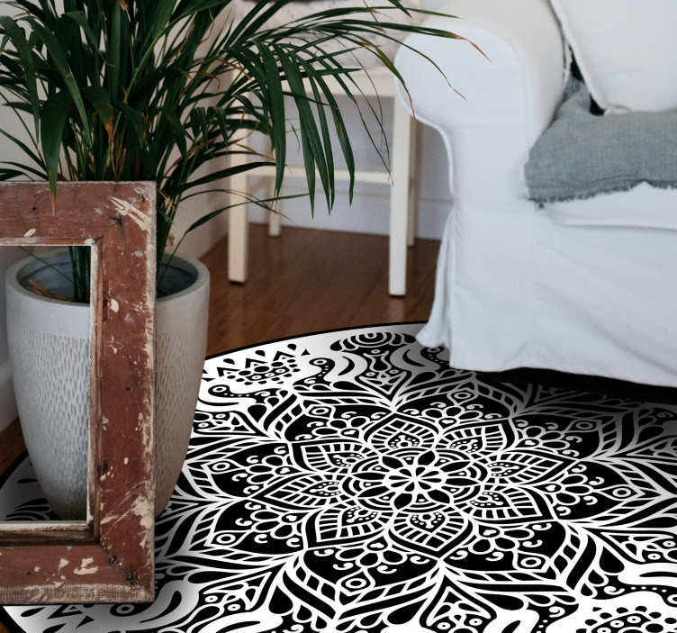 Vinyl Teppich Mandala kompliziertes mandala-design - TenStickers