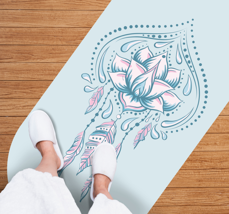 Vinyl Teppich Mandala lotusmuster - TenStickers