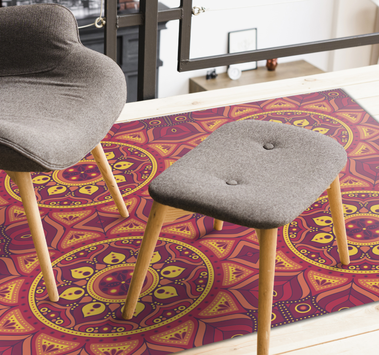 Vinyl Teppich Mandala mandala inspirierte symmetrie - TenStickers