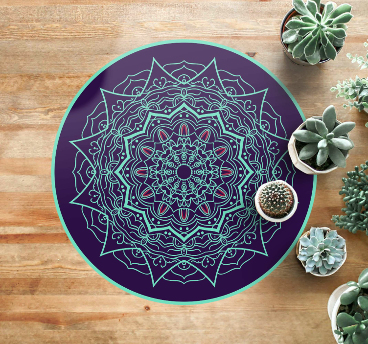 Vinyl Teppich Mandala mandala-kreis-design - TenStickers