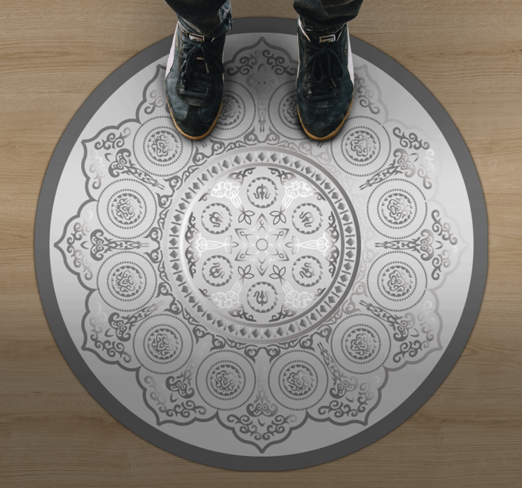 Vinyl Teppich Mandala mandala-muster-overlay - TenStickers