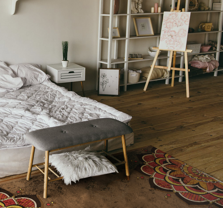 Vinyl Teppich Mandala mandala-ornament - TenStickers