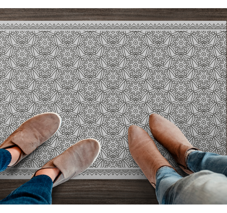 Vinyl Teppich Mandala mandala-symmetrie - TenStickers