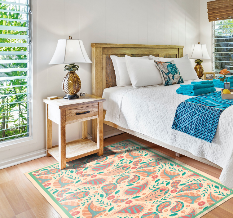 Vinyl Teppich Mandala paisley-musterfusion - TenStickers