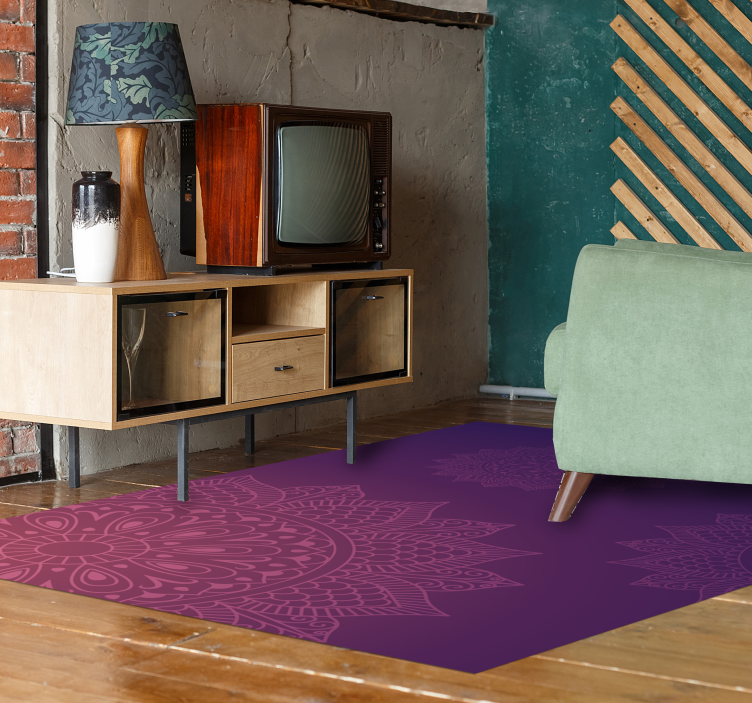 Vinyl Teppich Mandala teppich mit mandala-muster - TenStickers