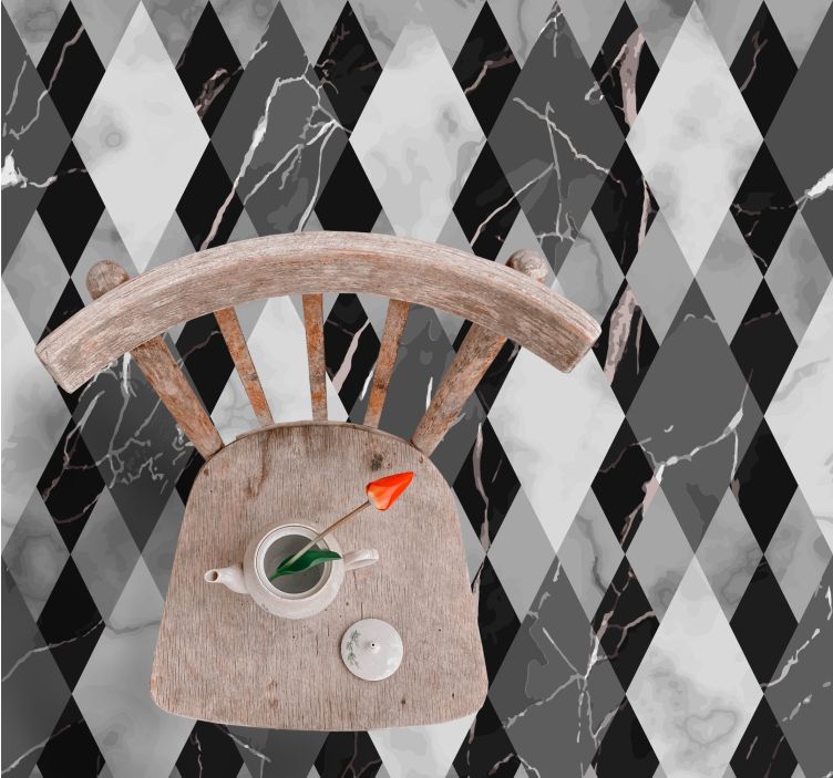 Vinyl teppich marmor diamantmuster - TenStickers