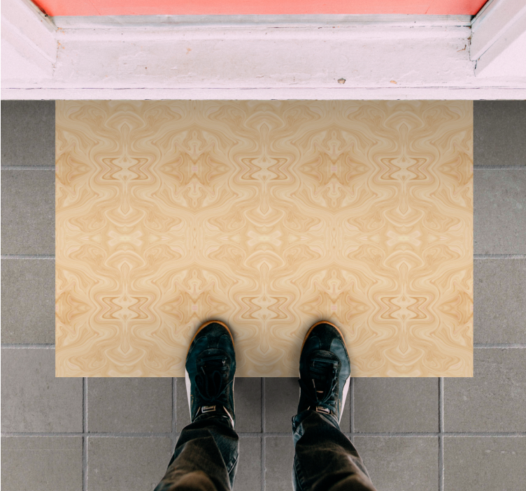 Vinyl Teppich Marmor elegantes beiges muster - TenStickers
