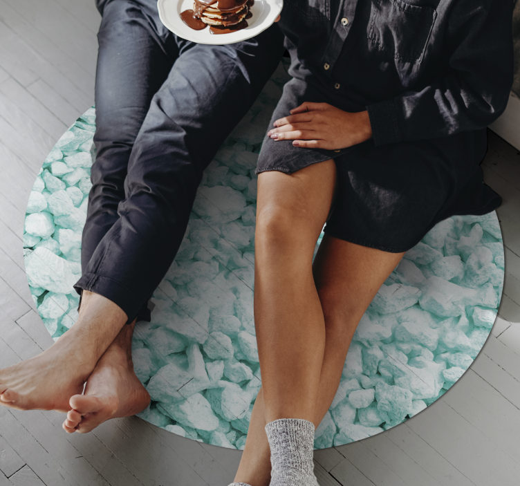 Vinylteppich Steinoptik minttöne-design - TenStickers