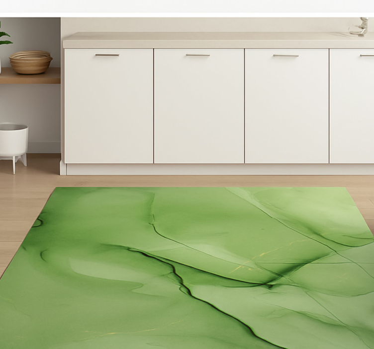 Vinyl Teppich Marmor smaragdeffekt-motiv - TenStickers