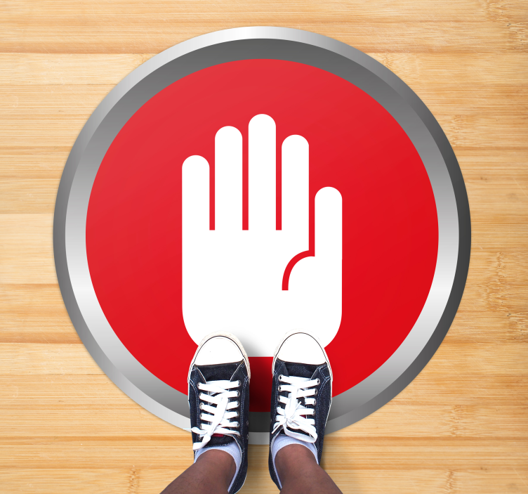 Vinyl Teppich Marmor stoppsignal dekor - TenStickers