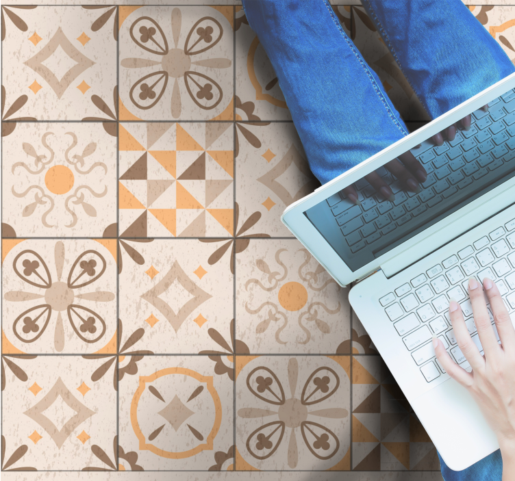 Vinyl Teppich Marmor vintage-fliesenmotive - TenStickers