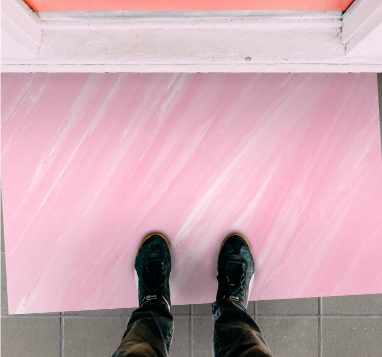 Vinyl Teppich rosa zartrosa marmor - TenStickers