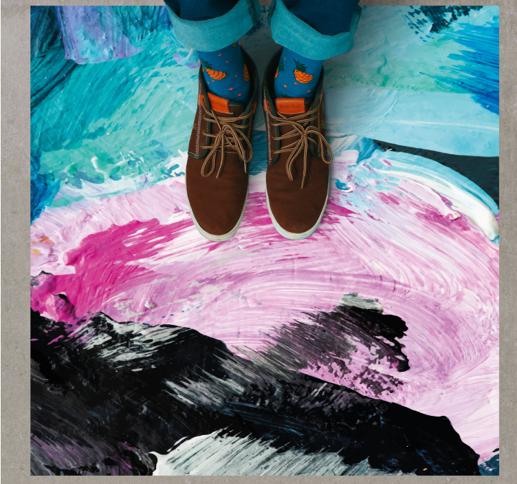 Vinyl Teppich Imitation Struktur abstrakte farbexplosion - TenStickers