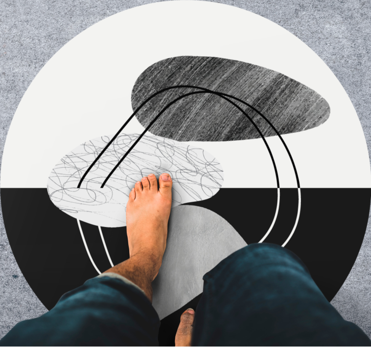 Vinyl Teppich minimalistisch abstrakte form kunstwerk - TenStickers