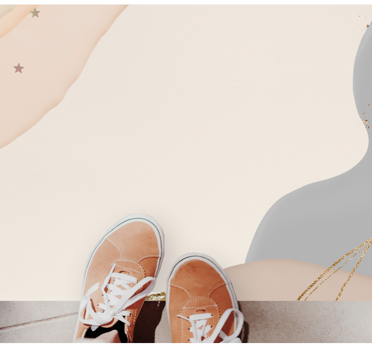 Vinyl Teppich minimalistisch abstrakte sanfte wellen - TenStickers