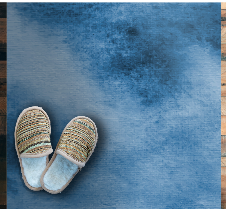 Vinyl Teppich Bad blauer farbverlaufsstil - TenStickers