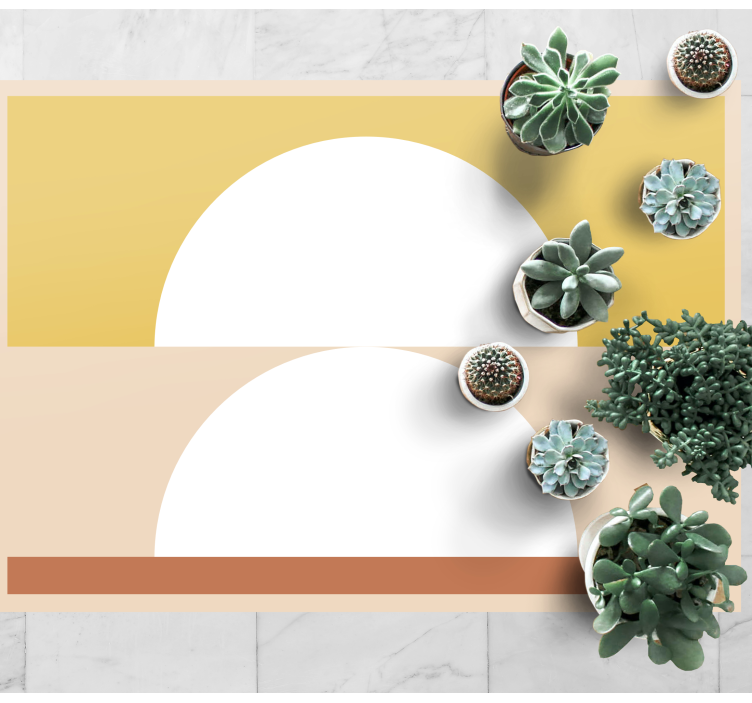 Vinyl Teppich minimalistisch kreisförmiger minimalismus - TenStickers