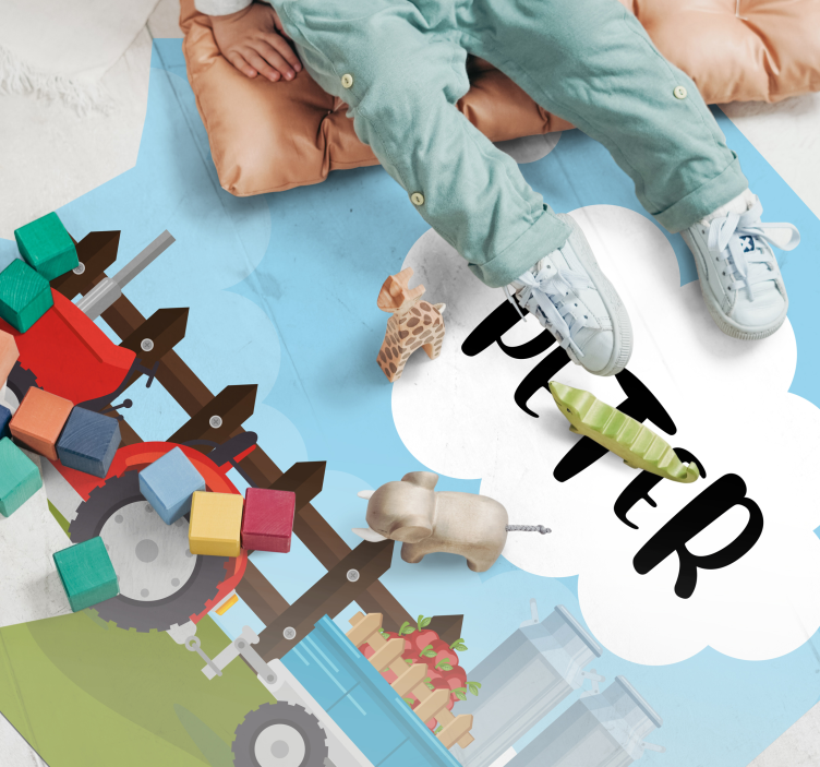 Vinyl Teppich mit Namen anpassbare farm - TenStickers