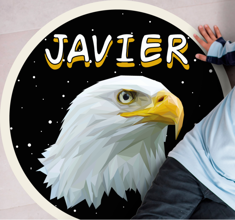 Vinyl Teppich mit Namen anpassbarer adler - TenStickers