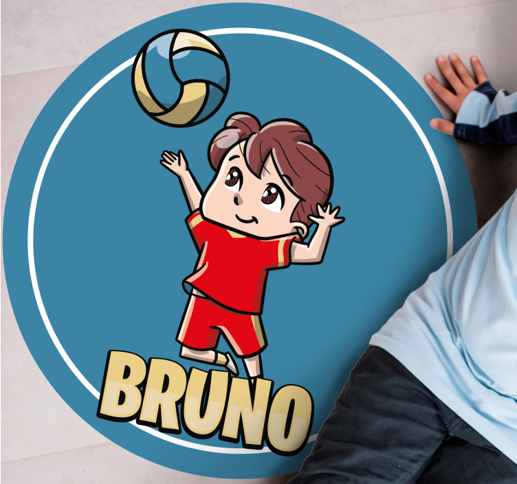 Vinyl Teppich mit Namen anpassbarer sport - TenStickers