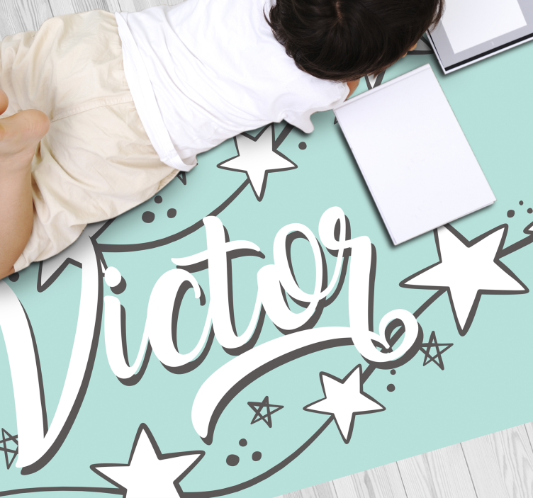 Vinyl Teppich mit Namen anpassbarer sternenstaub - TenStickers