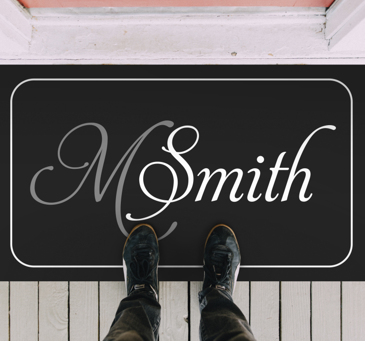 Vinyl Teppich mit Namen anpassbares monogramm - TenStickers