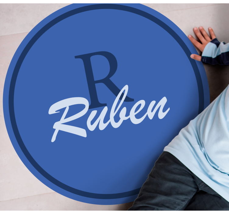 Vinyl Teppich mit Namen benutzerdefinierter namenskreis - TenStickers