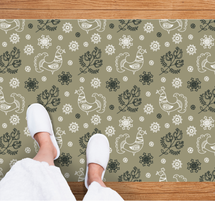 Vinyl Teppich mit Namen bezaubernde tiermotive - TenStickers