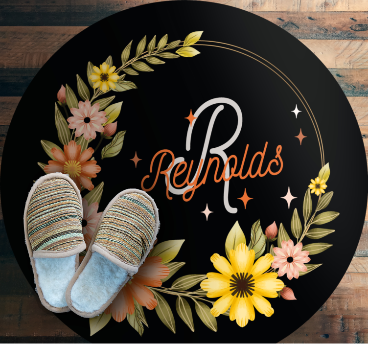 Vinyl Teppich Schlafzimmer krone blumenname - TenStickers