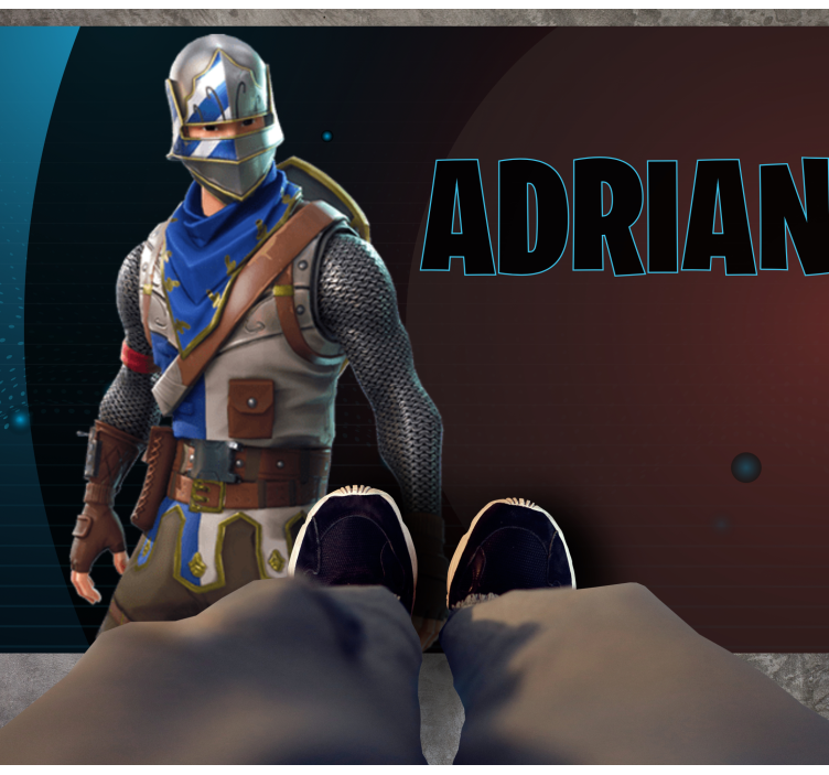 Vinyl Teppich Jugendzimmer heroischer spielcharakter - TenStickers