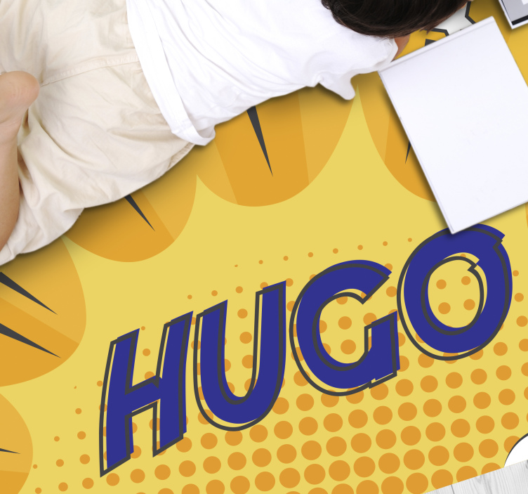 Vinyl teppich mit namen heroischer sonnenstrahl - TenStickers