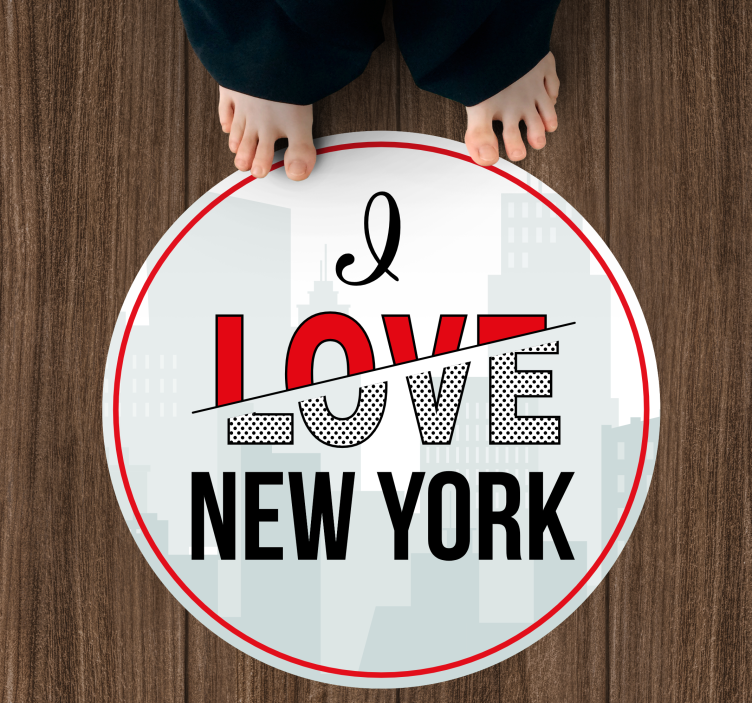 Vinyl Teppich Text ich liebe new york - TenStickers