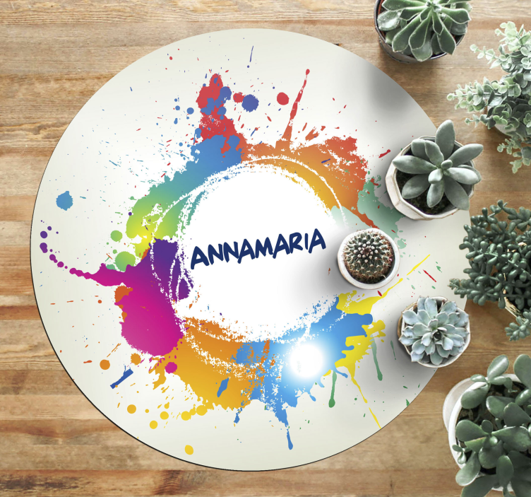 Vinyl Teppich Jugendzimmer spritzer mit namen - TenStickers